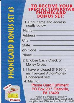 1995 Signature Rookies Auto-Phonex - Bonus Set Promos #NNO Special Offer #3 Back