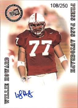 2001 Press Pass SE - Autographs Silver #NNO Willie Howard Front