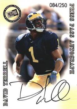 2001 Press Pass SE - Autographs Silver #NNO David Terrell Front