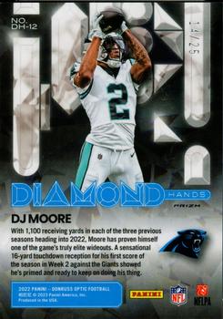 2022 Donruss Optic - Diamond Hands Black Pandora #DH-12 DJ Moore Back