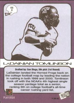 2001 Press Pass SE - Old School #OS4 LaDainian Tomlinson Back