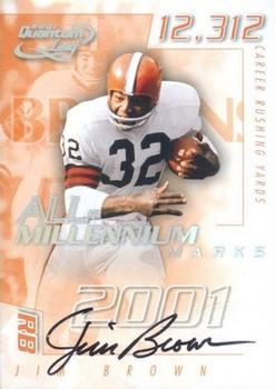 2001 Quantum Leaf - All-Millennium Marks Autographs #A MAR-6 Jim Brown Front