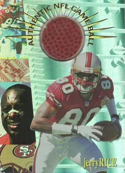 1996 Collector's Edge Advantage - Game Ball #G27 Jerry Rice Front