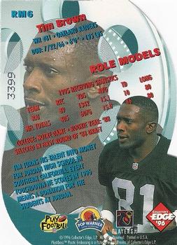 1996 Collector's Edge Advantage - Role Models #RM6 Tim Brown Back