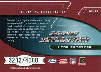 2001 Quantum Leaf - Rookie Revolution #RR-19 Chris Chambers Back