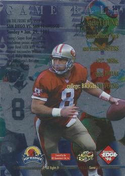 1996 Collector's Edge Advantage - Super Bowl Game Ball #SB9 Steve Young Back
