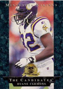 1996 Collector's Edge President's Reserve - The Candidates: Long Shots #LS17 Duane Clemons Front
