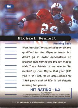 2001 SAGE HIT - Rarefied #R6 Michael Bennett Back
