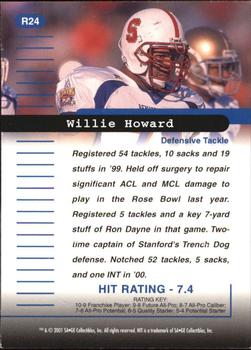 2001 SAGE HIT - Rarefied #R24 Willie Howard Back