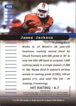 2001 SAGE HIT - Rarefied #R26 James Jackson Back