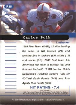 2001 SAGE HIT - Rarefied #R35 Carlos Polk Back