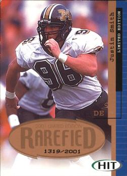 2001 SAGE HIT - Rarefied #R40 Justin Smith Front