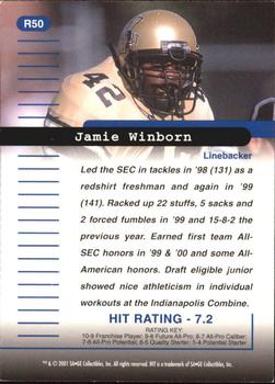 2001 SAGE HIT - Rarefied #R50 Jamie Winborn Back
