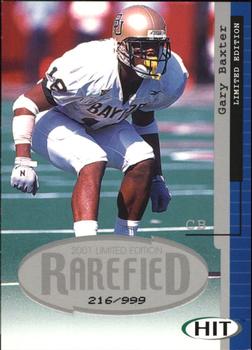 2001 SAGE HIT - Rarefied Silver #R5 Gary Baxter Front