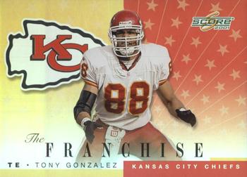 2001 Score - The Franchise #TF-12 Tony Gonzalez Front