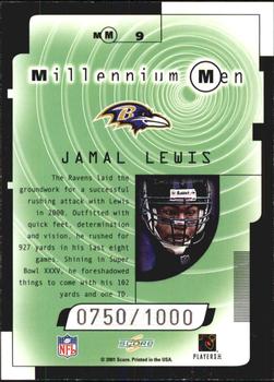 2001 Score - Millennium Men #MM9 Jamal Lewis Back