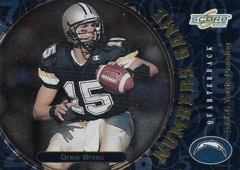 2001 Score - Numbers Game #NG-9 Drew Brees Front