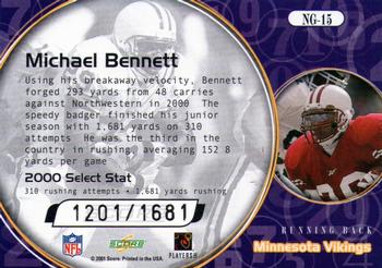2001 Score - Numbers Game #NG-15 Michael Bennett Back