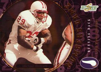 2001 Score - Numbers Game #NG-15 Michael Bennett Front