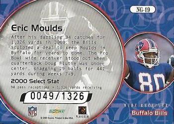 2001 Score - Numbers Game #NG-19 Eric Moulds Back