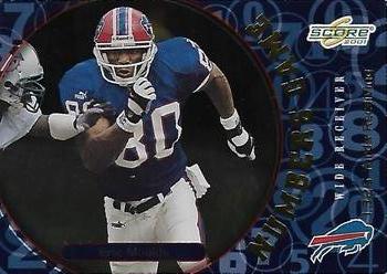 2001 Score - Numbers Game #NG-19 Eric Moulds Front