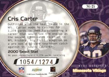 2001 Score - Numbers Game #NG-25 Cris Carter Back