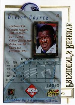 1996 Collector's Edge President's Reserve #22 Darion Conner Back