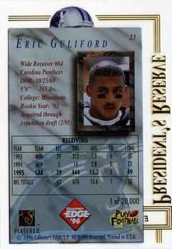 1996 Collector's Edge President's Reserve #23 Eric Guliford Back