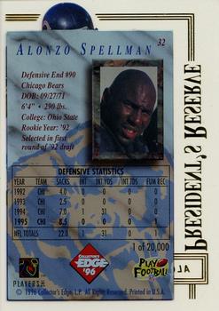 1996 Collector's Edge President's Reserve #32 Alonzo Spellman Back