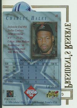 1996 Collector's Edge President's Reserve #48 Charles Haley Back