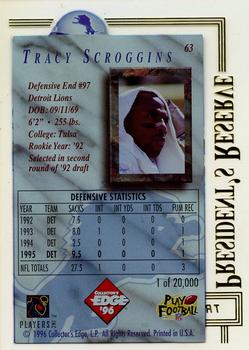 1996 Collector's Edge President's Reserve #63 Tracy Scroggins Back