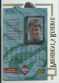 1996 Collector's Edge President's Reserve #70 Brett Favre Back
