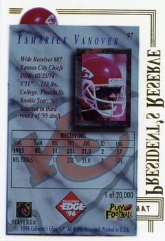 1996 Collector's Edge President's Reserve #97 Tamarick Vanover Back