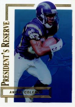 1996 Collector's Edge President's Reserve #162 Andre Coleman Front
