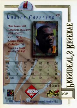 1996 Collector's Edge President's Reserve #192 Horace Copeland Back