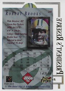 1996 Collector's Edge President's Reserve #266 Robert Brooks Back