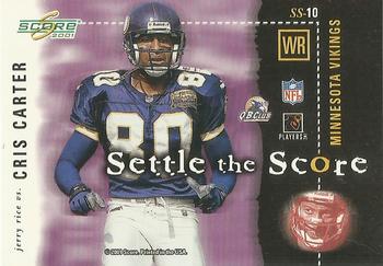 2001 Score - Settle the Score #SS-10 Jerry Rice / Cris Carter Back