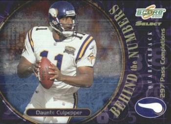 2001 Score Select - Behind the Numbers #BN-10 Daunte Culpepper Front