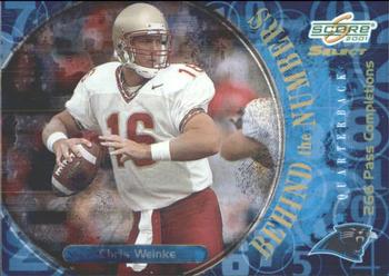 2001 Score Select - Behind the Numbers #BN-17 Chris Weinke Front
