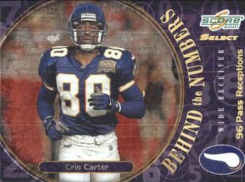 2001 Score Select - Behind the Numbers #BN-25 Cris Carter Front