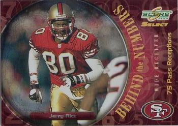 2001 Score Select - Behind the Numbers #BN-39 Jerry Rice Front