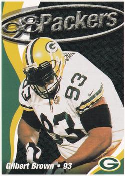 1998 Green Bay Packers Police - Racine Tire and Auto Service, Caledonia Police Department #3 Gilbert Brown Front