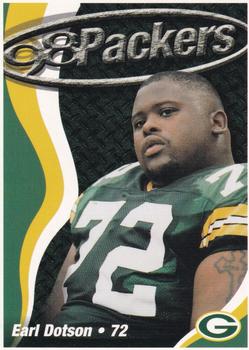 1998 Green Bay Packers Police - Racine Tire and Auto Service, Caledonia Police Department #7 Earl Dotson Front