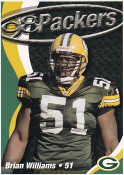 1998 Green Bay Packers Police - Racine Tire and Auto Service, Caledonia Police Department #18 Brian Williams Front