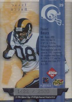 1996 Collector's Edge President's Reserve - Air Force One SN2500 #29 Isaac Bruce Back