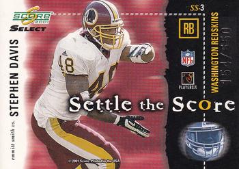 2001 Score Select - Settle the Score #SS-3 Emmitt Smith / Stephen Davis Back