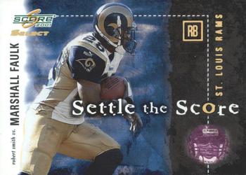 2001 Score Select - Settle the Score #SS-4 Marshall Faulk / Robert Smith Front