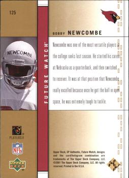 2001 SP Authentic - Future Watch Gold #125 Bobby Newcombe Back