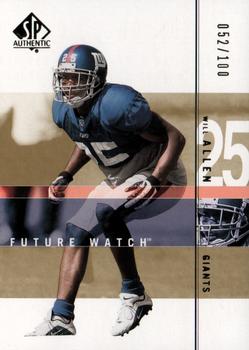 2001 SP Authentic - Future Watch Gold #164 Will Allen Front