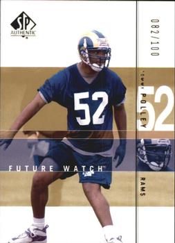 2001 SP Authentic - Future Watch Gold #178 Tommy Polley Front